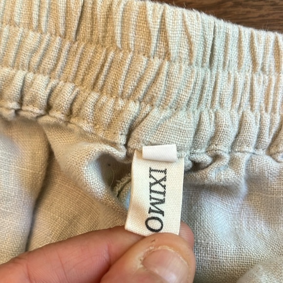 IXIMO 100% Linen Relax Fit Lantern Tapered Trousers Pants Elastic Size XXL - Picture 10 of 15